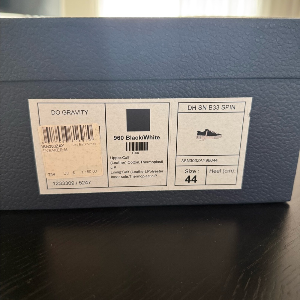 Dior Black and White Men's Sneakers